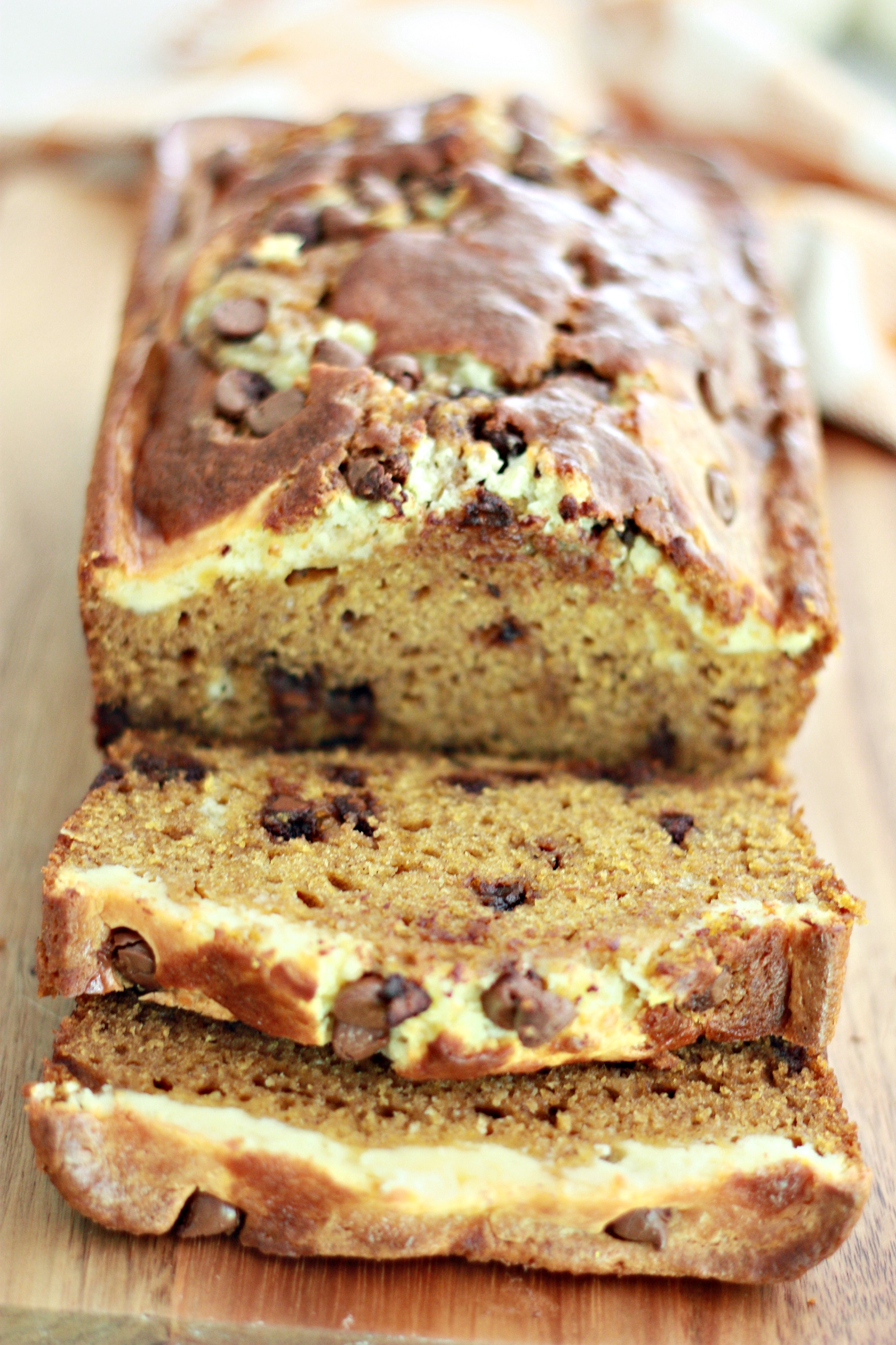 Pumpkin Chocolate Chip Cream Cheese Bread