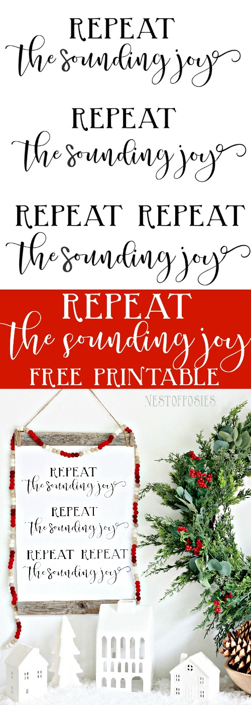 Repeat the Sounding Joy Christmas Printable