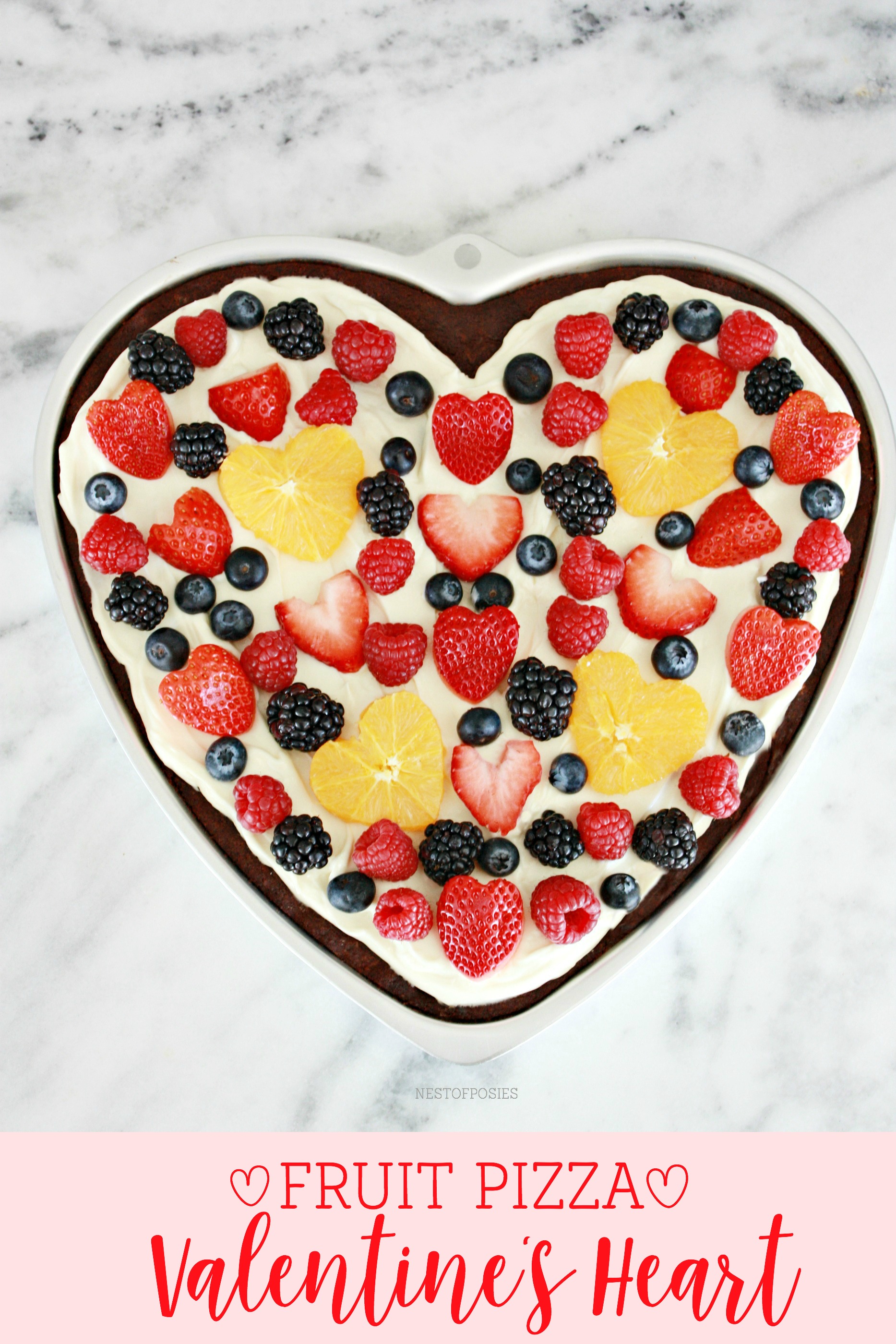 Fruit Pizza Valentine's Heart