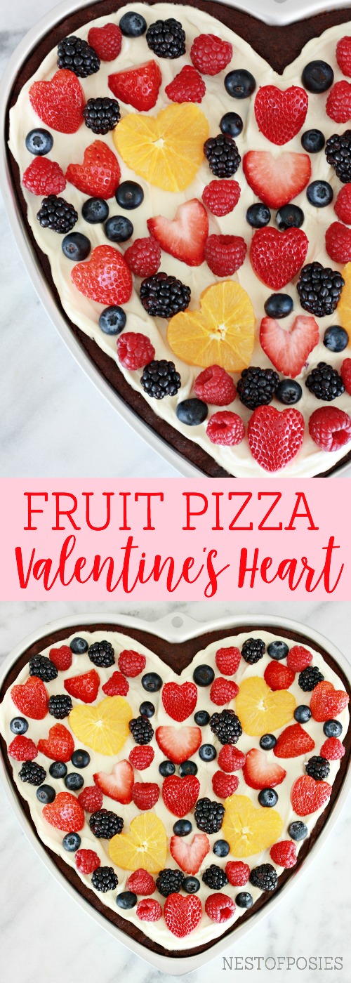 Fruit Pizza Valentine's Heart