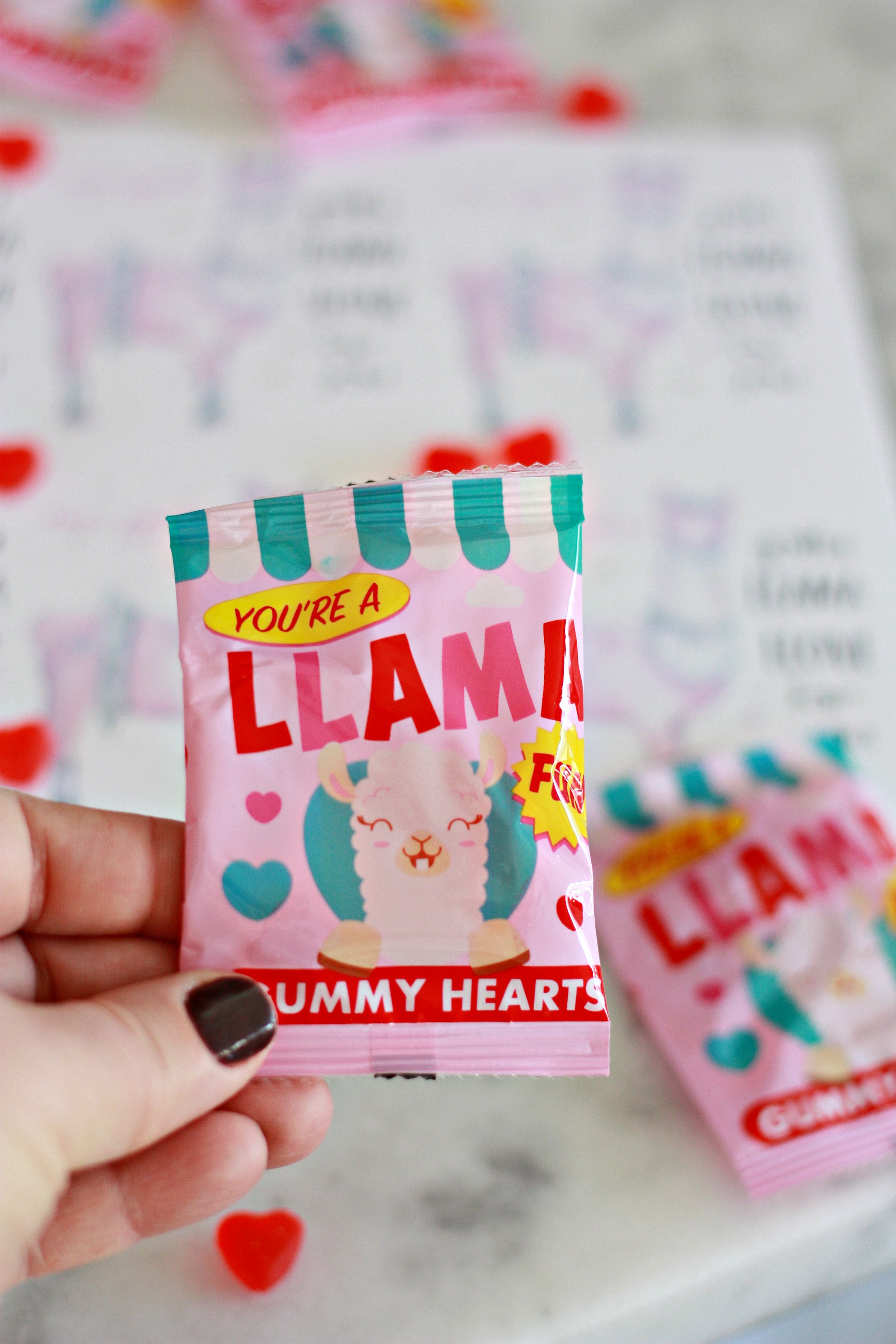 Llama Llove Valentine Card Printable