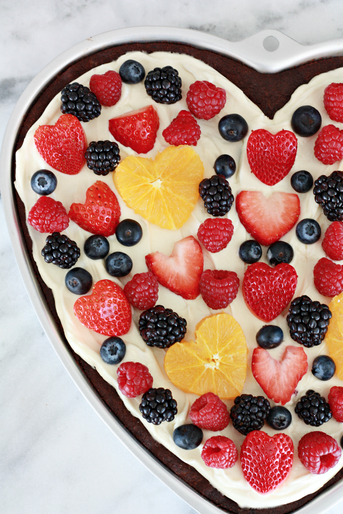 Fruit Pizza Valentine's Heart