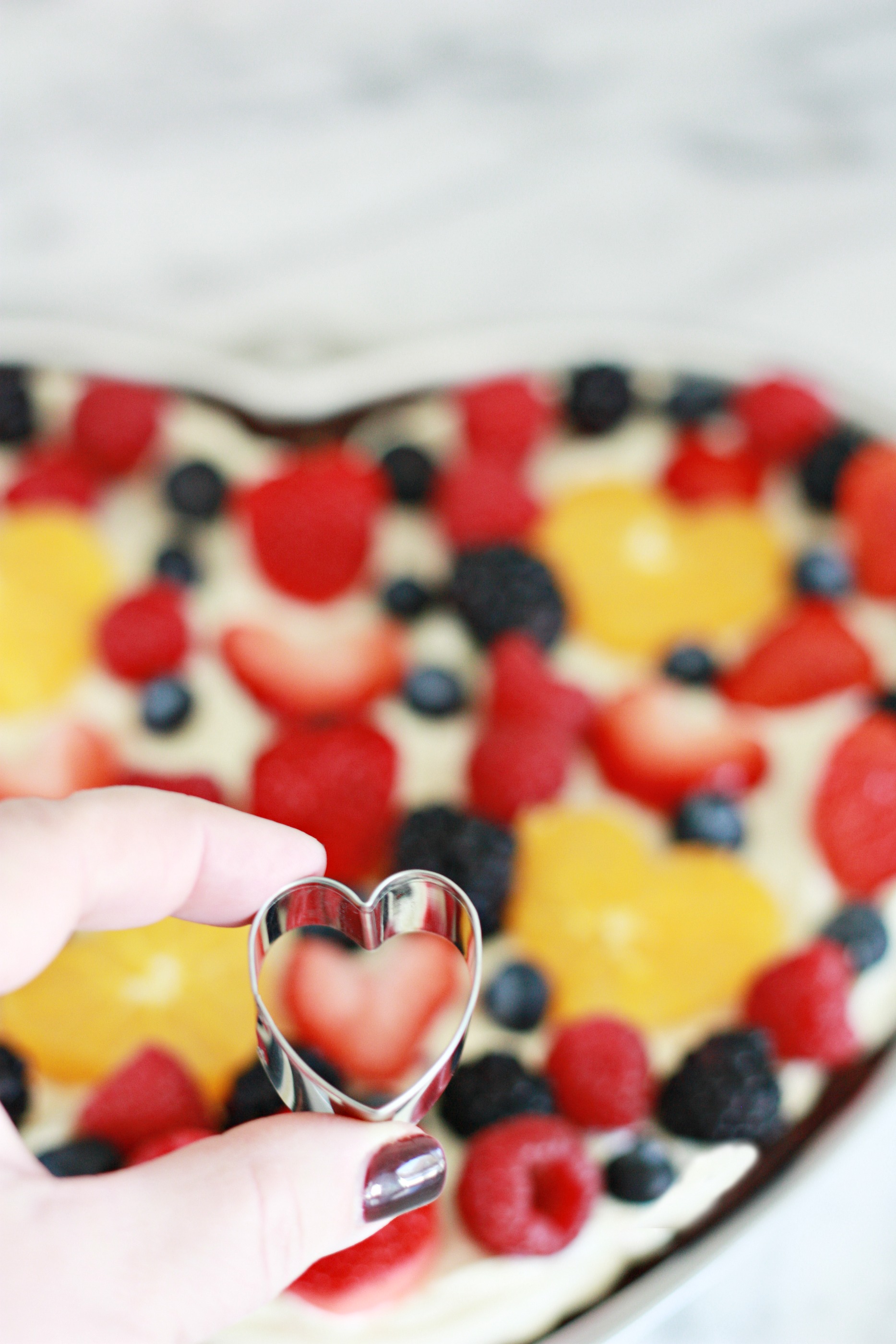 Fruit Pizza Valentine's Heart