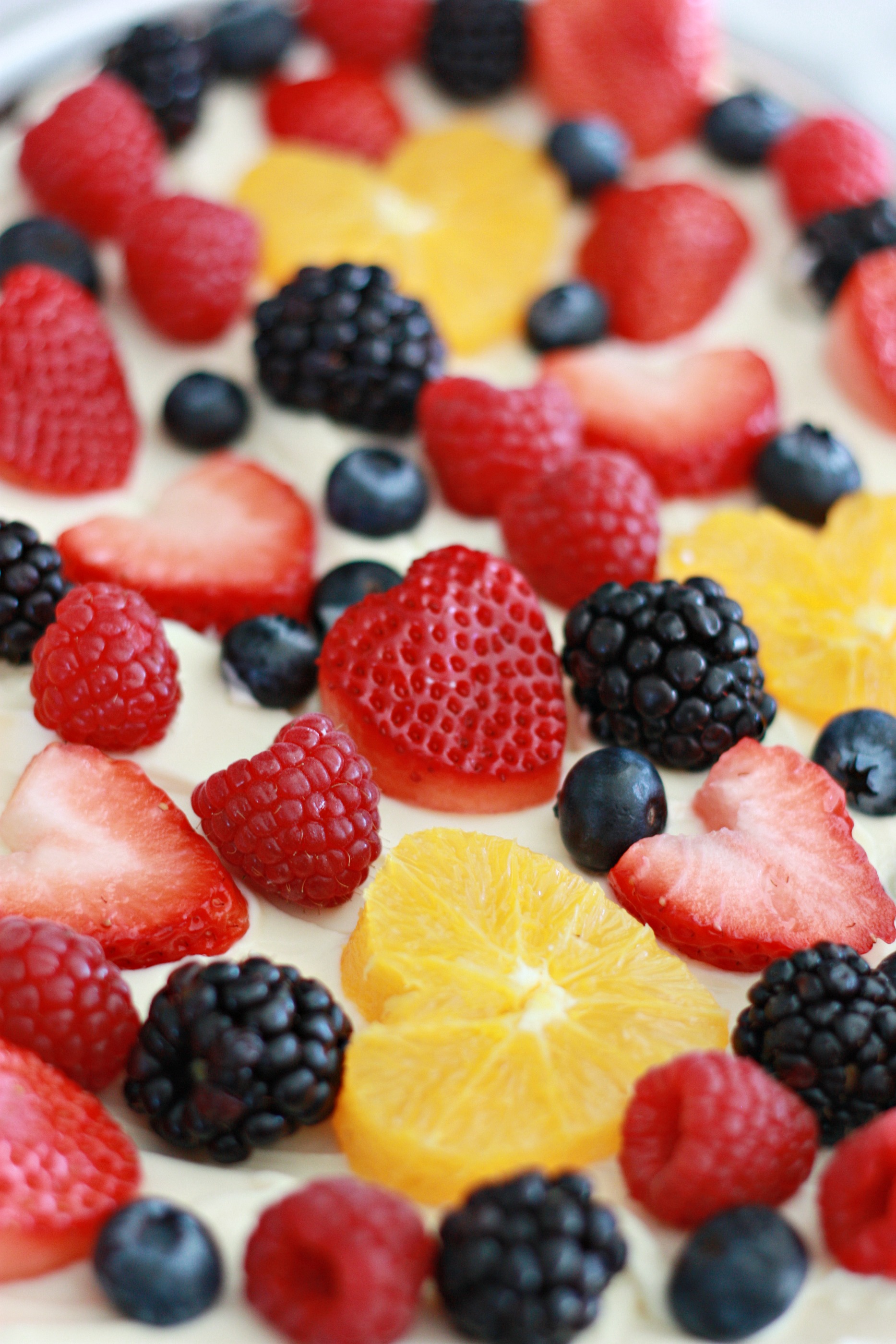 Fruit Pizza Valentine's Heart