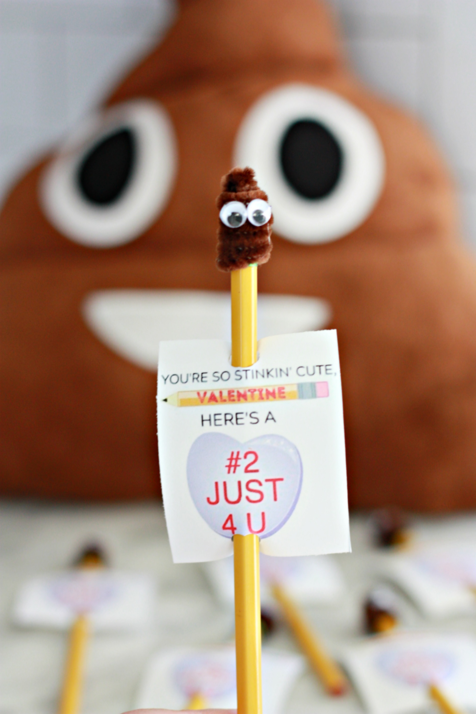 POOP Emoji Valentine Printable