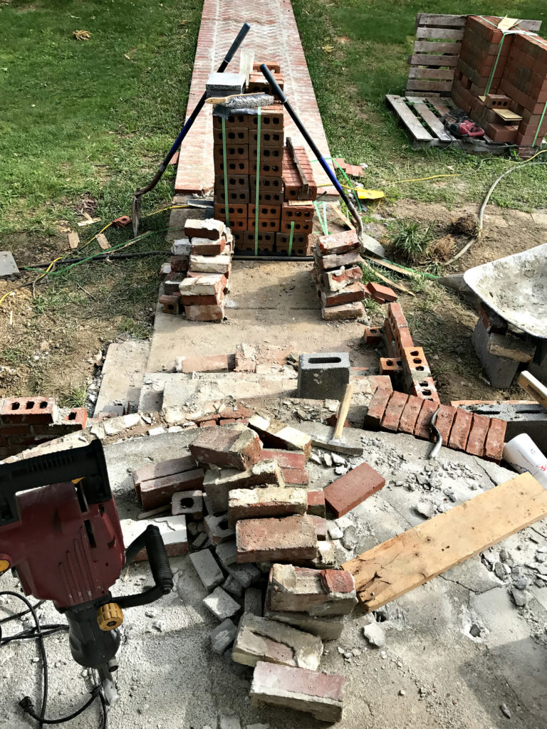 Installing Brick Pavers Over Existing Cement Sidewalk