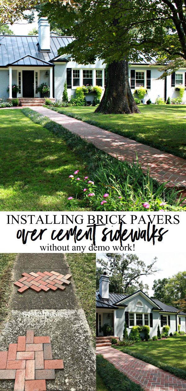 Installing Brick Pavers Over Existing Cement Sidewalk