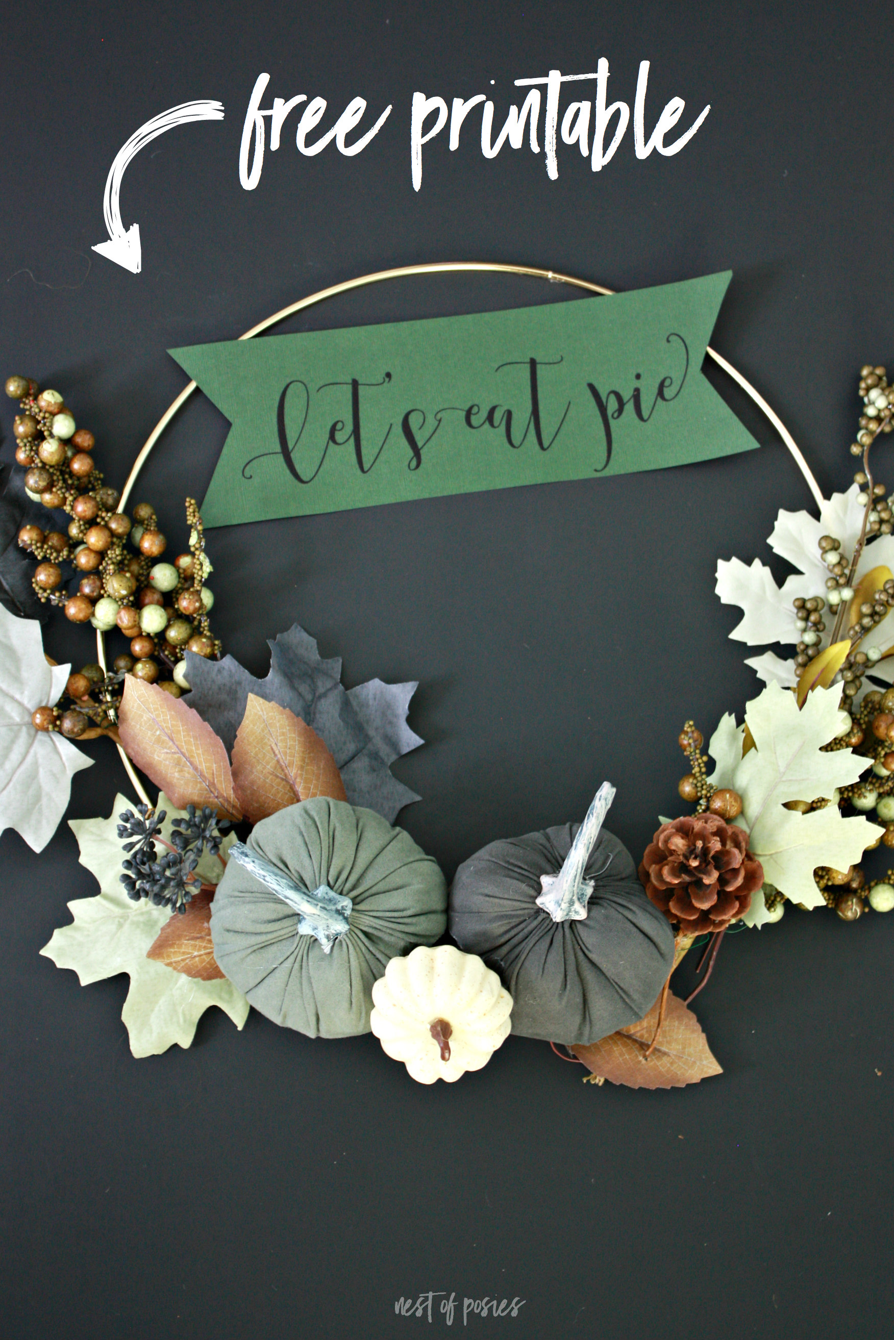 Fall and Thanksgiving Printable Wreath Banners