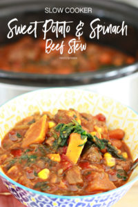 Slow Cooker Sweet Potato and Spinach Beef Stew