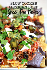 Slow Cooker Mexican Beef Sheet Pan Nachos