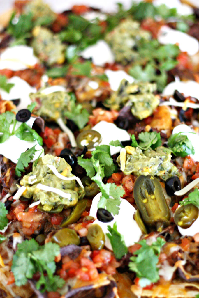 Slow Cooker Mexican Beef Sheet Pan Nachos