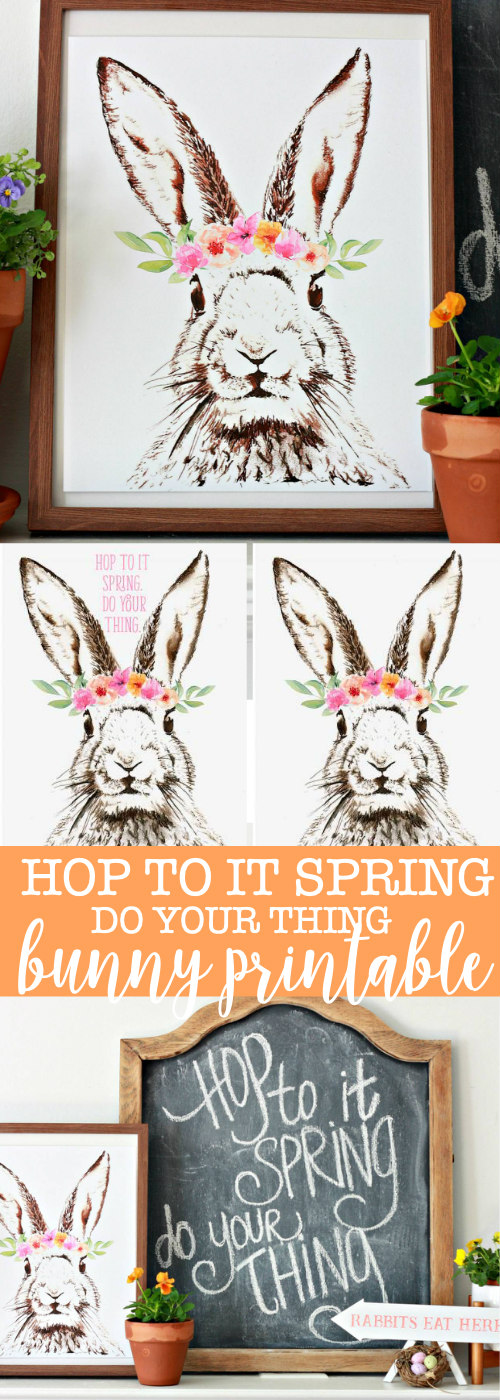 Hop to it Spring Do Your Thing Bunny Printable