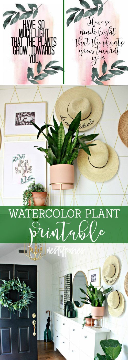 Watercolor Plant Printable