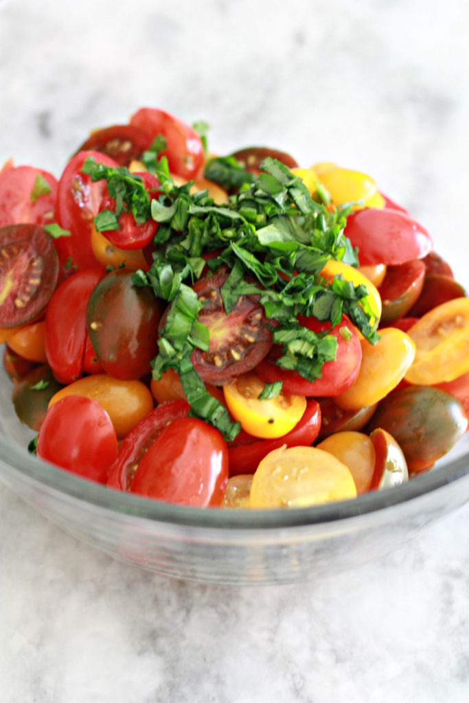 Summer Caprese Chicken Avocado Salad