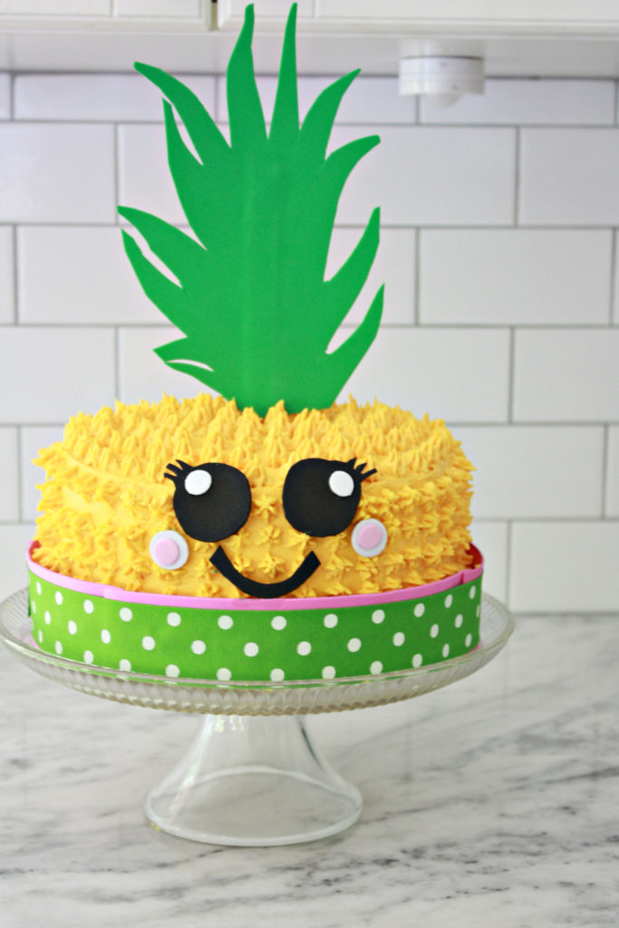 Pineapple Cake Topper Printable Template