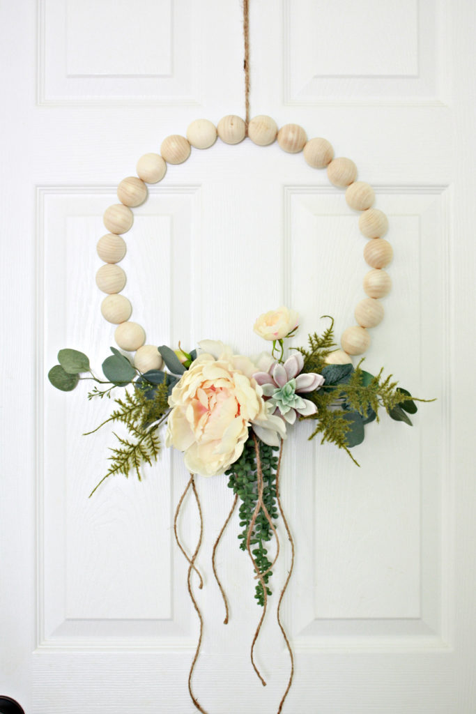 Wooden Ball Hoop Wreath