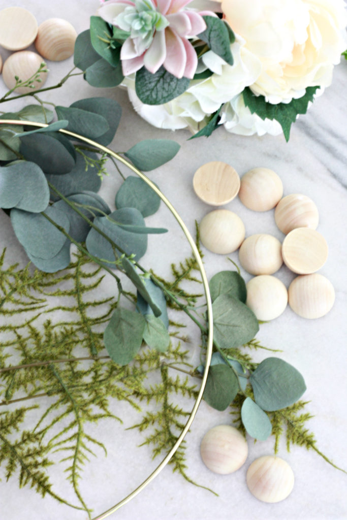 Wooden Ball Hoop Wreath