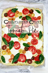 Cauliflower Crust Tomato Pie