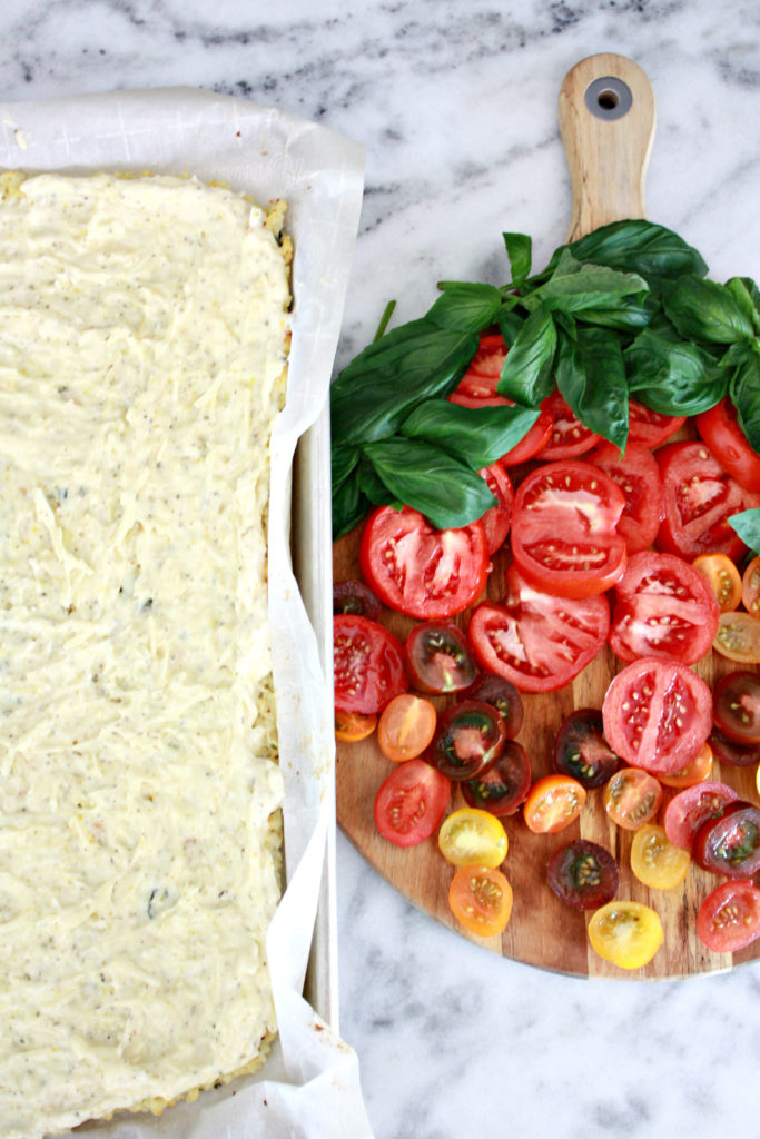 Cauliflower Crust Tomato Pie