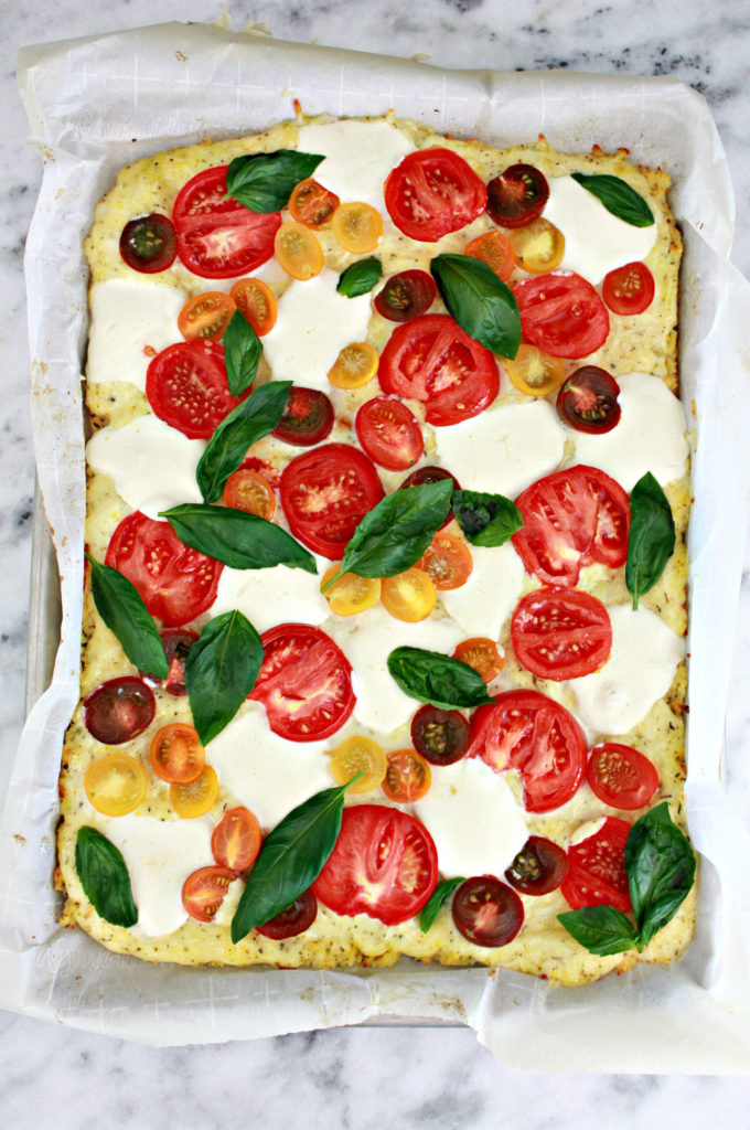 Cauliflower Crust Tomato Pie