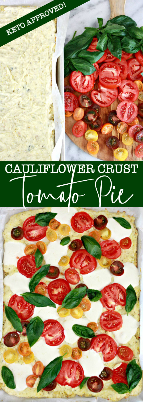 Cauliflower Crust Tomato Pie