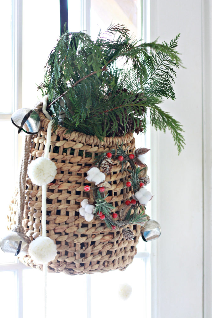 My Target Basket Decorated for Christmas 