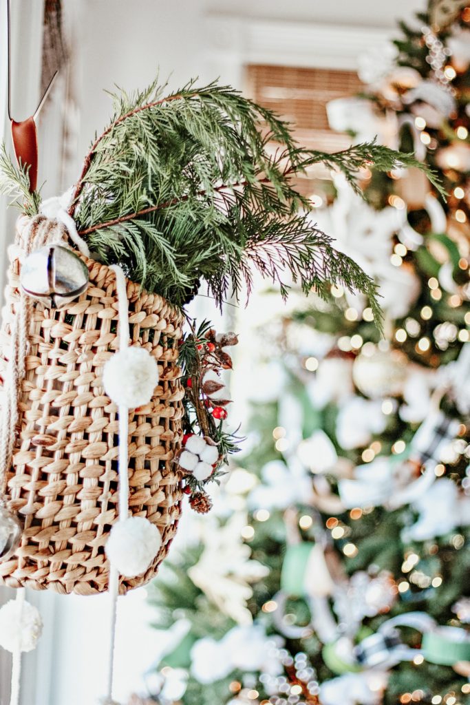 My Target Basket Decorated for Christmas