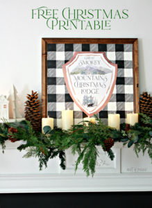 Great Smokey Mountains Christmas Lodge Printable