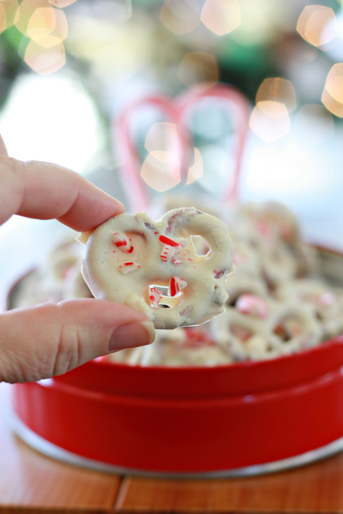 Slow Cooker Chocolate Peppermint Pretzels