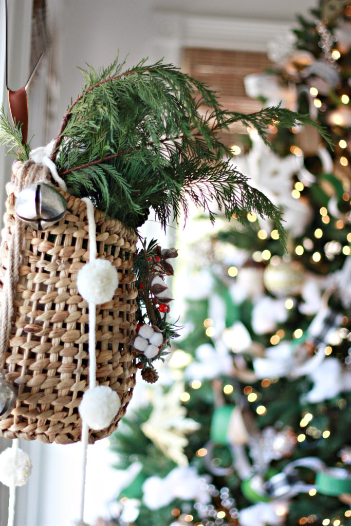 My Target Basket Decorated for Christmas