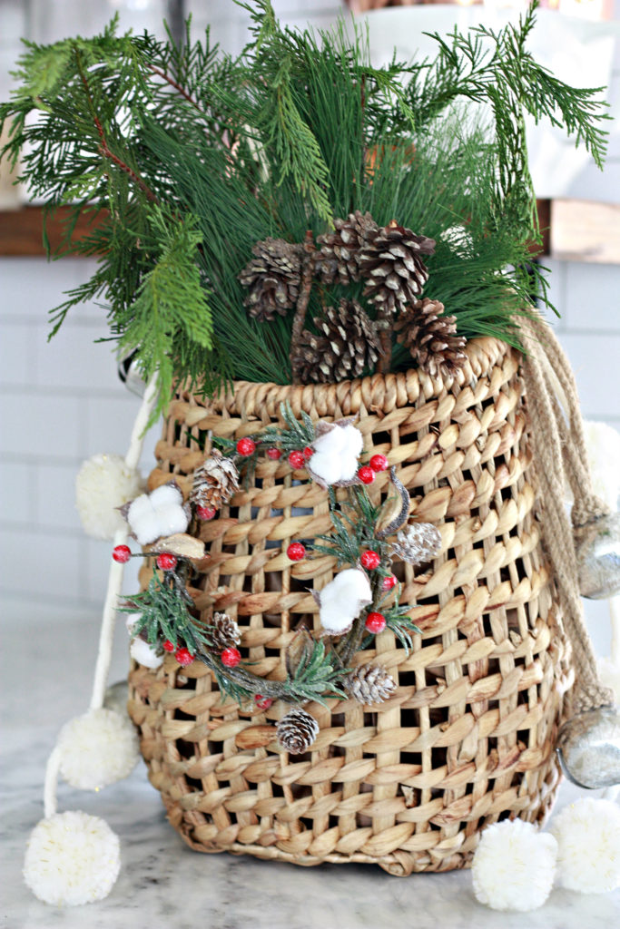 My Target Basket Decorated for Christmas