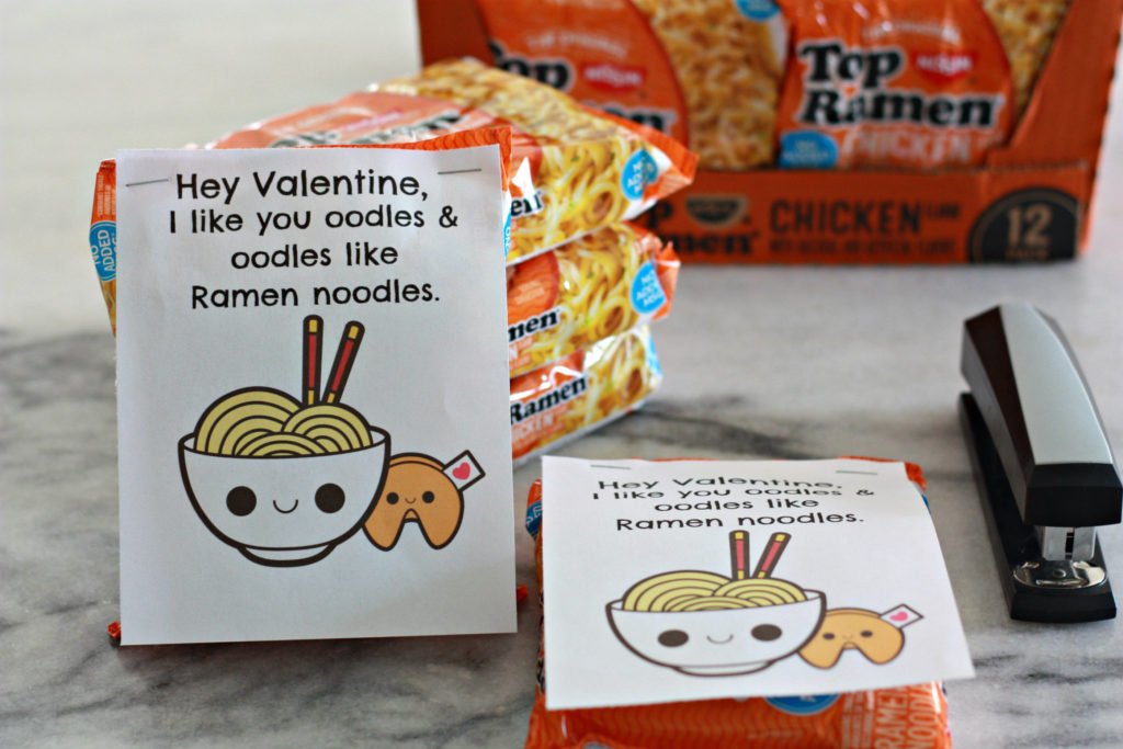 Ramen Noodle Valentine Printable