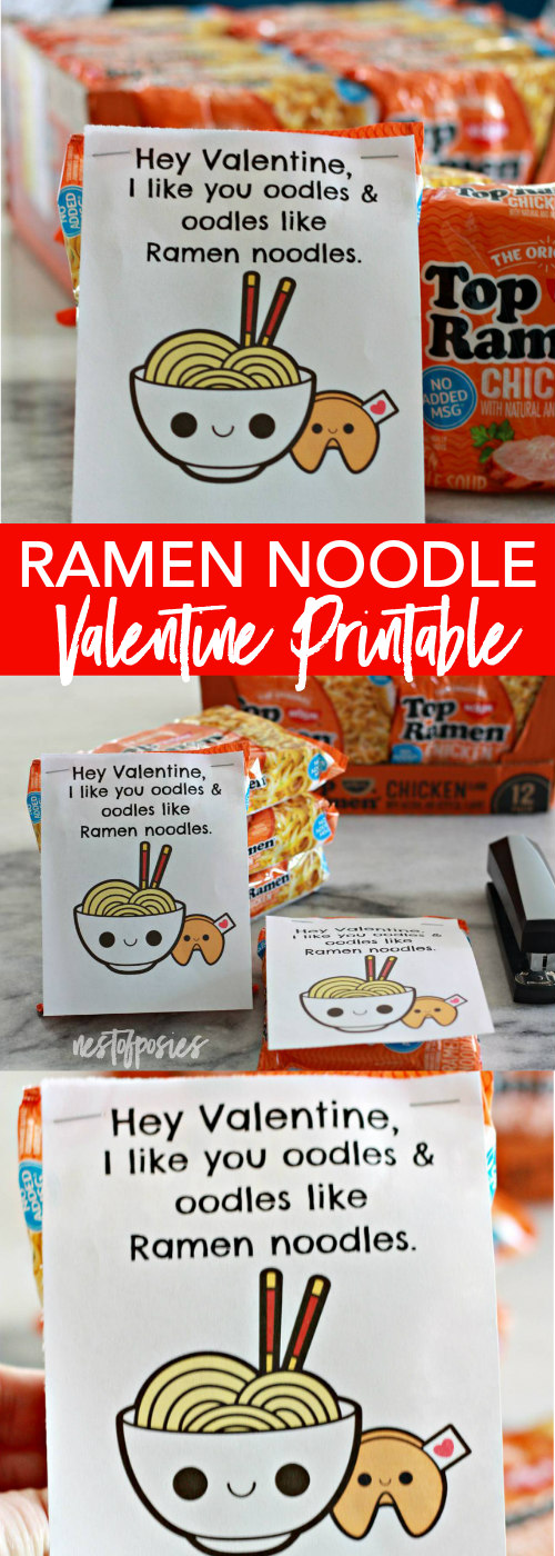 Ramen Noodle Valentine Printable