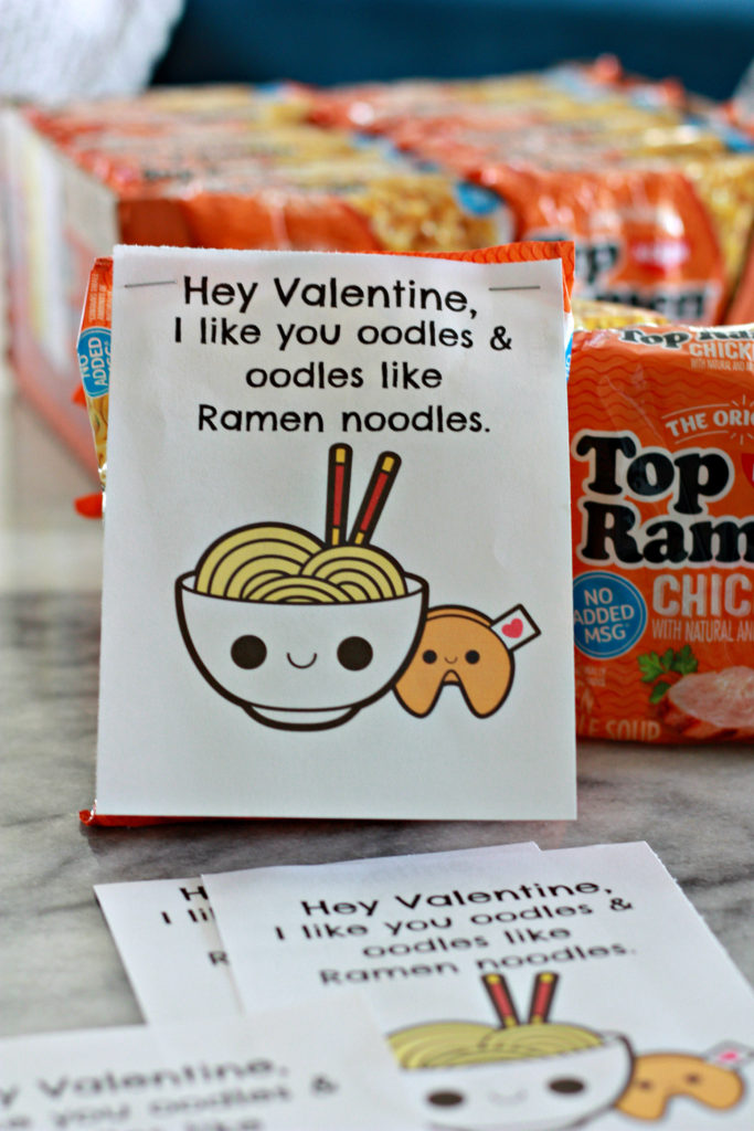 Ramen Noodle Valentine Printable