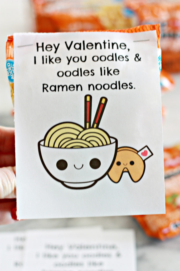 Ramen Noodle Valentine Printable