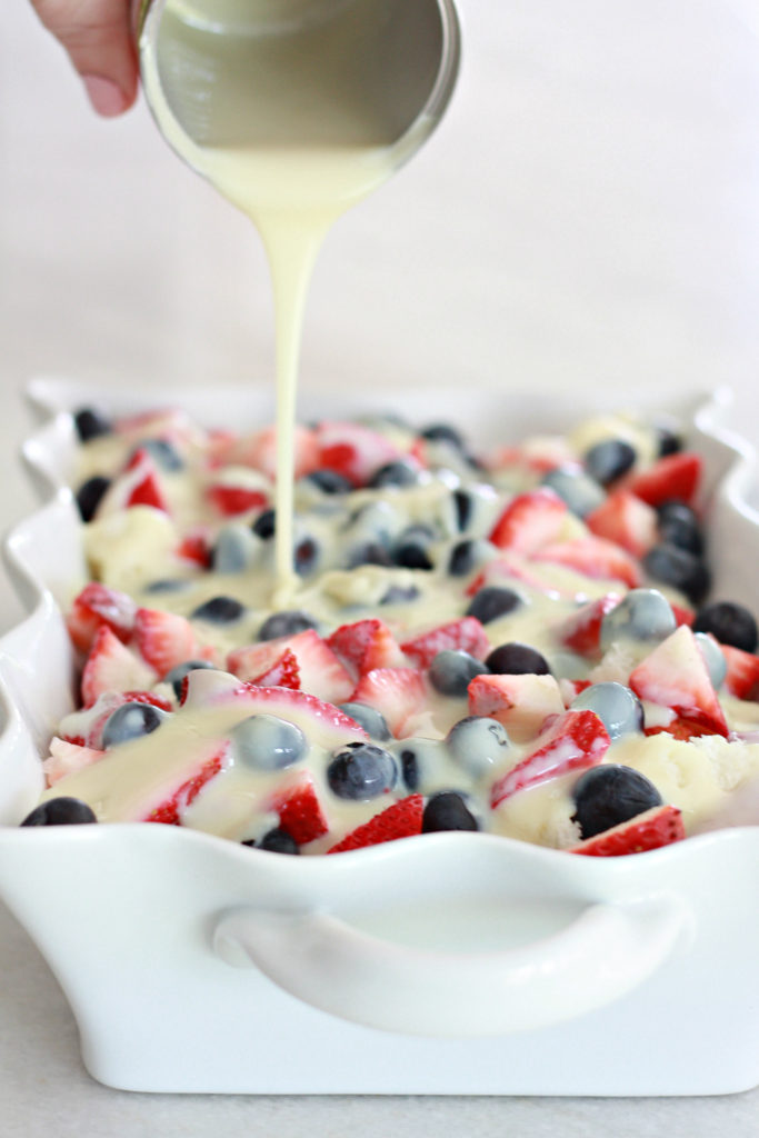 Berries and Cream Angel Food Cake Dessert