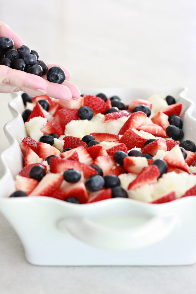 Berries and Cream Angel Food Cake Dessert