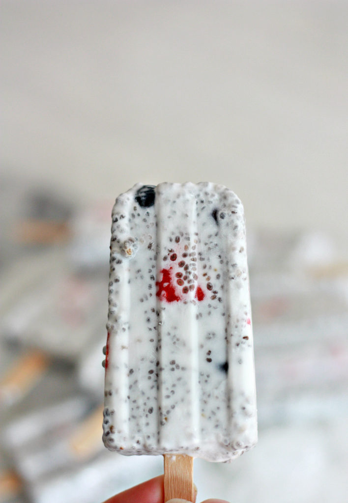 Keto Chia Seed Coconut Milk Popsicles