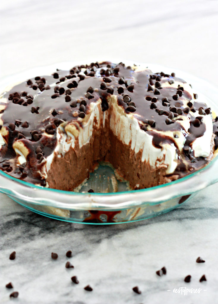 Dalgona Coffee Chocolate Mousse Pie