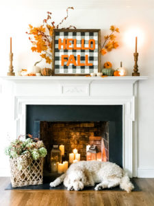 Hello Fall DIY Chipboard Mantel