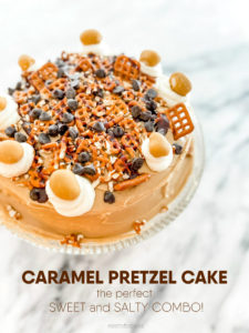 Caramel Pretzel Cake