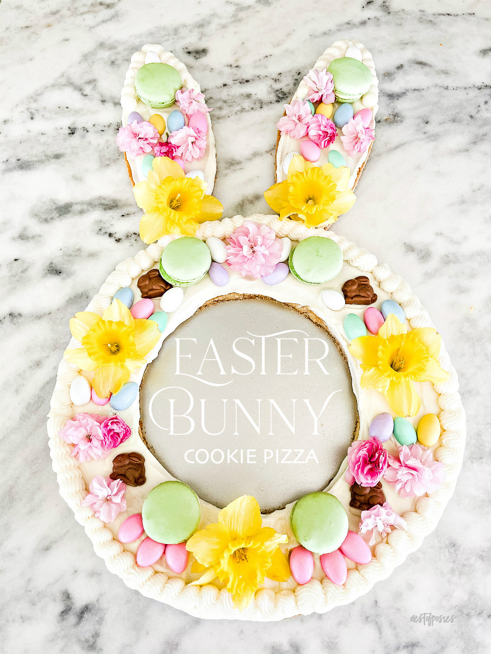 Easter Bunny Cookie Pizza