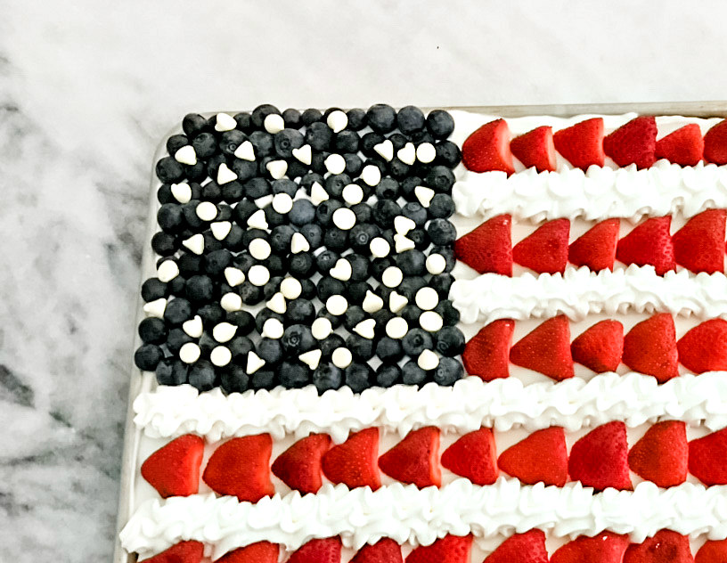 American Flag Fruit Pizza Cookie