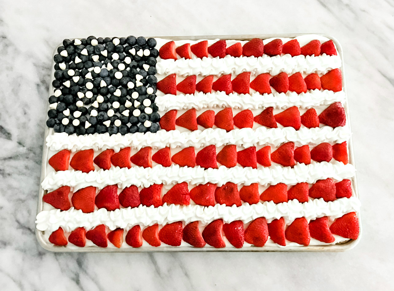 American Flag Fruit Pizza Cookie