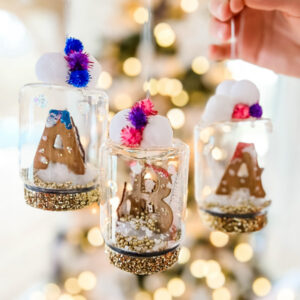 Monogram Snow Globe Ornament Dupe